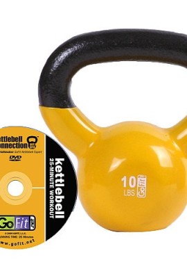GoFit-10-Pound-Yellow-Kettlebell-with-Vinyl-Coating-Training-DVD-and-Exercise-Booklet-0