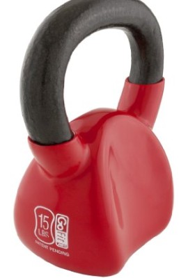 GoFit-Contoured-Single-Vinyl-Coated-Kettlebell-Single-With-Training-Dvd-Red-15Lb-0
