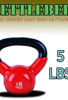 New-5-Lbs-Vinyl-Coated-Cast-Iron-Kettlebells-Weight-Dumbbells-Kettlebell-0