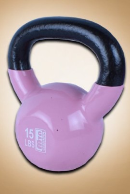 New-MTN-15-Lbs-Vinyl-Coated-Cast-Iron-Kettlebells-Weight-Dumbbells-Kettlebell-0