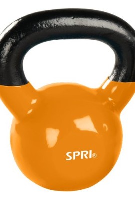 SPRI-Deluxe-Vinyl-Kettlebell-Orange-8-Pound-0