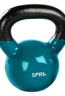 SPRI-Deluxe-Vinyl-Kettlebell-Teal-20-Pound-0