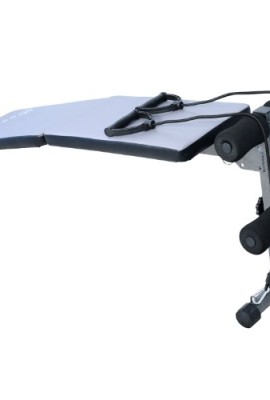 Soozier-Adjustable-Folding-Ab-Decline-Sit-Up-Bench-w-Resistance-Bands-Gray-Black-0-1