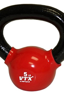 VTX-VTX-by-Troy-Barbell-Vinyl-Dipped-Kettlebell-Vinyl-Encased-Iron-5-lbs-0