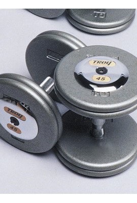 45-lbs-Pro-Style-Cast-Dumbbells-in-Gray-Set-of-2-End-Cap-Chrome-0