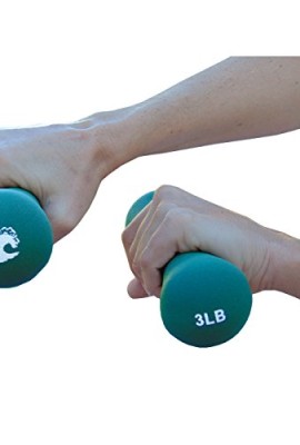 BEACHBORN-Fitness-Neoprene-Yoga-Hand-Weight-Dumbbells-in-New-Design-Bone-Shape-Holiday-SALE-3-LB-Green-0-2