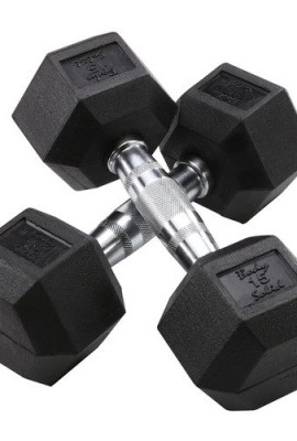 Body-Solid-SDRS650-55-75-Pound-Rubber-Hex-Dumbbell-Set-0