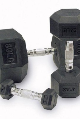 Body-Solid-SDRS900-80-100-Pound-Rubber-Hex-Dumbbell-Set-0