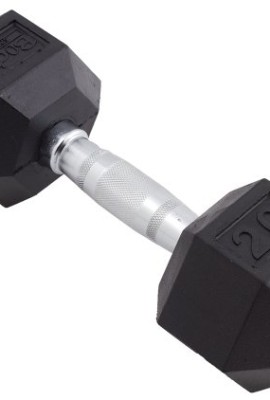 Body-Sport-Rubber-Encased-Hex-Dumbbell-20-Pound-0