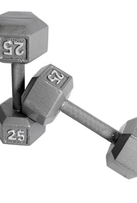 CAP-Barbell-CAP-Barbell-Hex-Dumbbells-Pair-Iron-25-lbs-0