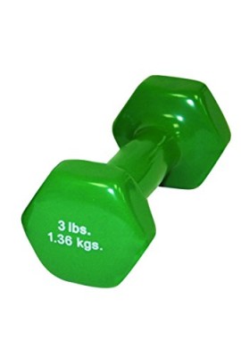 CanDo-Color-Coded-Vinyl-Coated-Iron-Dumbbell-Green-3-Pound-0