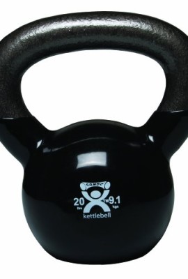 Cando-10-3195-Black-Kettle-Bell-20-lbs-Weight-0