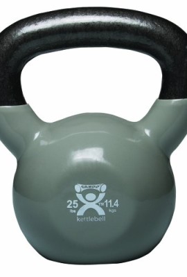 Cando-10-3196-Silver-Kettle-Bell-25-lbs-Weight-0