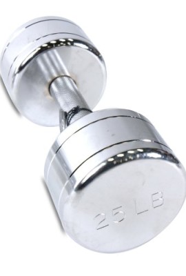 Cap-Barbell-Solid-Chrome-Single-Dumbbell-25-Pound-0