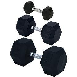 Champion-Barbell-Rubber-Encased-Solid-Hex-Dumbbell-70-Pound-0