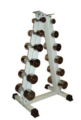 Chrome-Beauty-Bell-Dumbbell-Set-3-5-8-10-15-20-lb-Pairs-w-Rack-0