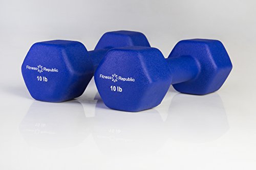 Neoprene Weights Fitness Republic Neoprene Dumbbells 10 lbs Set 