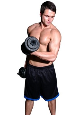 Fuel-Pureformance-Adjustable-Cast-Iron-Dumbbell-Set-40-Pounds-0-0