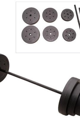 Golds-Gym-100-lbs-Pounds-Cement-Barbell-Weight-Set-0