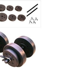 Golds-Gym-40-Pound-LB-Vinyl-Cement-Dumbbell-Weight-Set-0