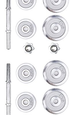 Gymenist-40lb-Dumbbell-Set-with-Hard-Storage-Case-Adjustable-Steel-Chrome-Wieghts-Set-to-Make-a-Pair-of-Dumbbells-Chrome-0-1