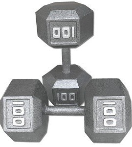 Pair-100-Lb-Cast-Iron-Hex-Dumbbells-0