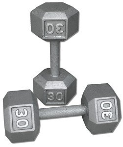 Pair-30-Lb-Cast-Iron-Hex-Dumbbells-0