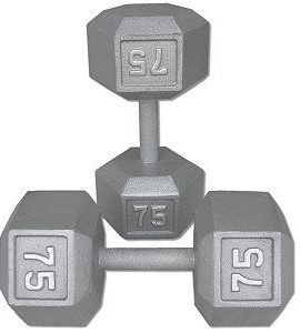 Pair-75-Lb-Cast-Iron-Hex-Dumbbells-0