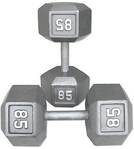 Pair-85-Lb-Cast-Iron-Hex-Dumbbells-0