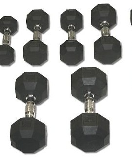 Rubber-Coated-Hex-Dumbbell-Set-5-25-lbs-0