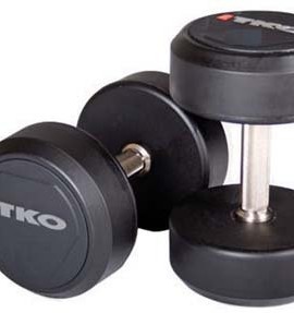 Solid-Steel-Urethane-Coated-Dumbbells-with-Tri-Grip-Handle-Pairs-Sets-40-lbs-0