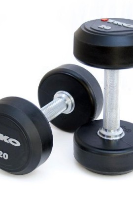 Solid-Steel-Urethane-Coated-Dumbbells-with-Tri-Grip-Handle-Set-55-100-lbs-40-lbs-0