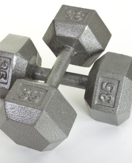 USA-Sports-Hex-Style-Solid-One-Piece-Construction-Gray-Baked-Polyester-Finish-Dumbbell-30-Pound-0