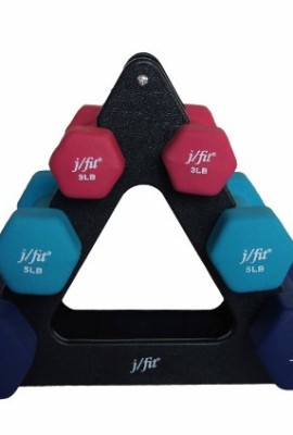 jfit-Dumbbell-Set-with-Stand-32-Pound-Black-0