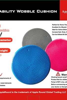 Air-Stability-Wobble-Cushion-Pink-35cm14in-Diameter-Balance-Disc-Pump-Included-0-5