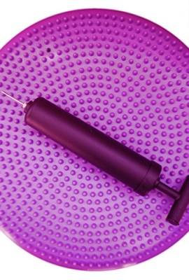 Air-Stability-Wobble-Cushion-Purple-35cm14in-Diameter-Balance-Disc-Pump-Included-0