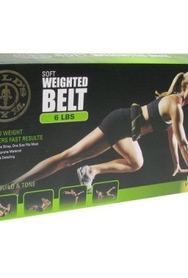 Golds-Gym-Soft-Weighted-Belt-6-Lbs-Build-Tone-Bonus-Exercise-Chart-0