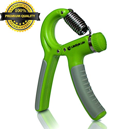 Details about   LifeStyle Lite Adjustable Grip Strength Hand Gripper 22 To 88 Lbs Non-Slip Green 