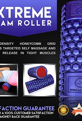 Muscle-Foam-Roller--Revolutionary-Textured-Grid-Exercises-Massages-Muscles-Super-High-Density-EVA-Provides-Deep-Tissue-Massage-for-Back-IT-Band-Legs-Arms-Perfect-for-Pilates-CrossFit-Yoga-Running-Phys-0-1
