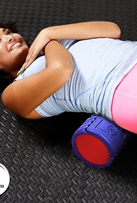 Muscle-Foam-Roller--Revolutionary-Textured-Grid-Exercises-Massages-Muscles-Super-High-Density-EVA-Provides-Deep-Tissue-Massage-for-Back-IT-Band-Legs-Arms-Perfect-for-Pilates-CrossFit-Yoga-Running-Phys-0-2