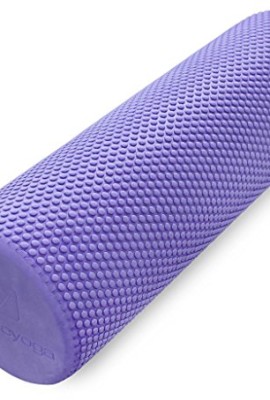 ORGANIC-YOGA-Non-Slip-High-Density-Foam-Yoga-Roller-45cm-Purple-0