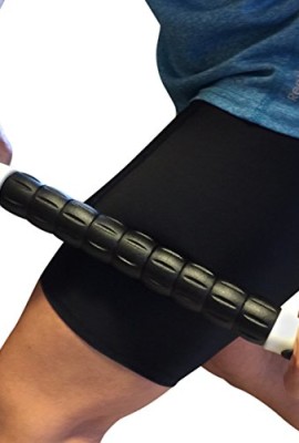 PLSports-Ultimate-Massage-Roller-Stick-with-FREE-Massage-Ball-Black-and-White-Fast-Relief-of-Tension-Knots-in-Your-Legs-Feet-Back-Shoulders-and-Neck-0