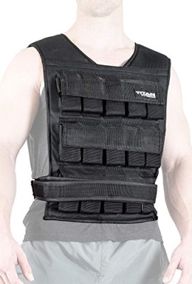 Titan-Fitness-Adjustable-Weighted-Vest-30LB-Resistance-Weight-Training-Football-0-0