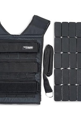 Titan-Fitness-Adjustable-Weighted-Vest-30LB-Resistance-Weight-Training-Football-0-1