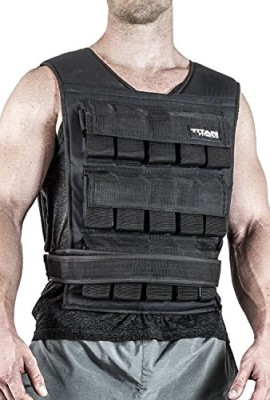 Titan-Fitness-Adjustable-Weighted-Vest-30LB-Resistance-Weight-Training-Football-0
