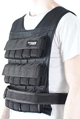 Titan-Fitness-Adjustable-Weighted-Vest-30LB-Resistance-Weight-Training-Football-0-5