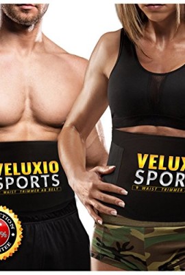 Veluxio-Waist-Trimmer-Ab-Belt-1-Best-Adjustable-Weight-Loss-Sauna-Belt-For-Men-Women-With-Lower-Back-Lumbar-Supports-For-Easy-Effortless-Waist-Slimming-Lifetime-Guarantee-0