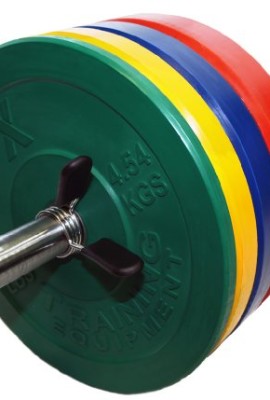 10lb-Color-Bumper-Plate-Pair-Solid-Rubber-with-Steel-Insert-Great-for-Crossfit-Workouts-2-X-10-lb-Pound-Plates-0