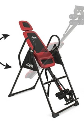 ALPINE-Fitness-Pro-Deluxe-Inversion-Table-Chiropractic-Exercise-Back-Reflexology-Red-0-2