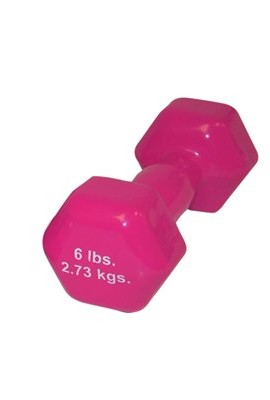 CanDo-vinyl-coated-dumbbell-6-lb-Red-each-0